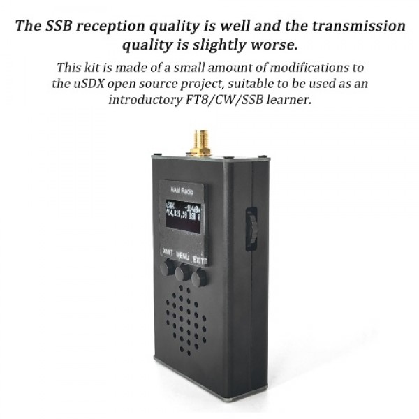 0.5MHz~30MHz uSDX Handheld Portable Transceivers CW AM SSB Tri-Band Mini Radio Amateur Shortwave Transceivers 15 20 40M QRP Tran