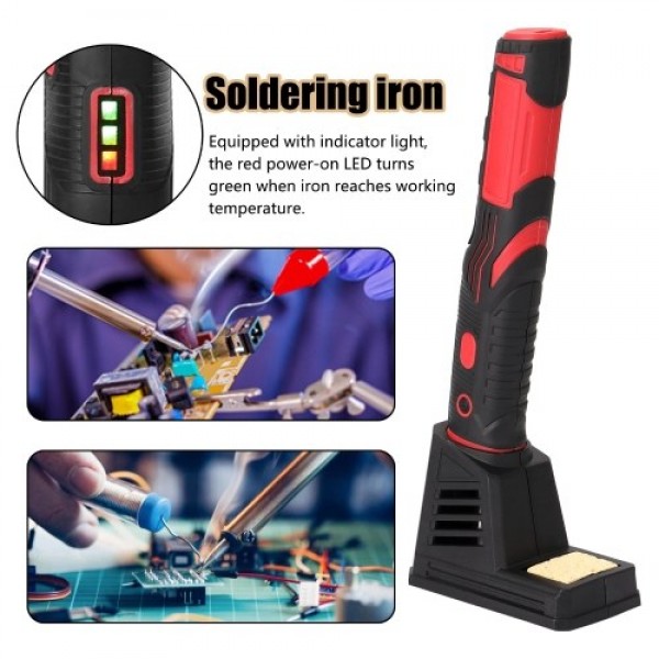 Rechargeable Wireless Rechargeable Soldering Iron with Bright LED Light