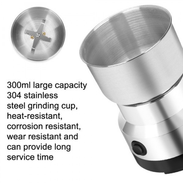 Multipurpose Electric Coffee Bean Grinding Tool Stainless Steel Milling Machine for Seeds Spices Herbs Nuts