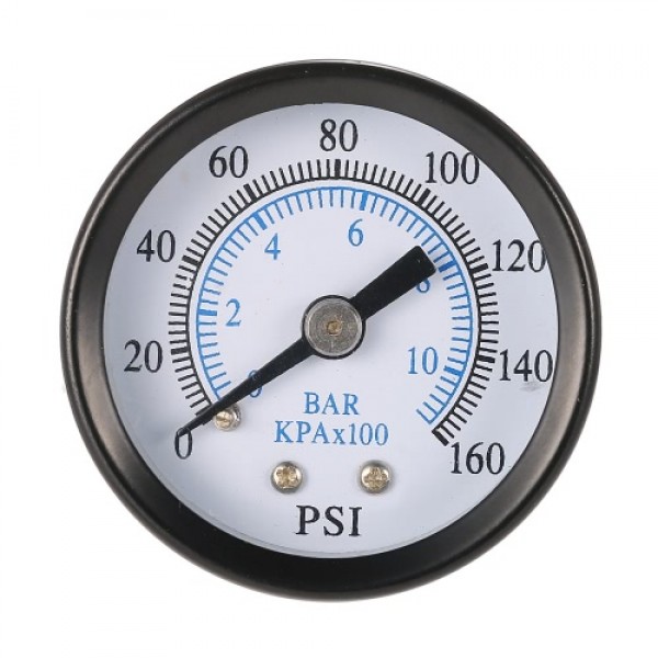 40mm 0~160psi 0~10bar Pool Filter Water Pressure Dial Hydraulic Pressure Gauge Meter Manometer 1/8" NPT Thread
