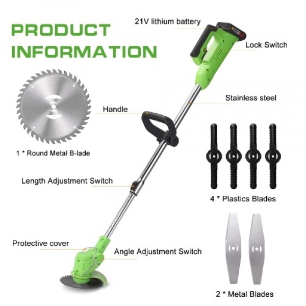 Electric Lawn Mower Rechargeable Li-ion Battery Co...