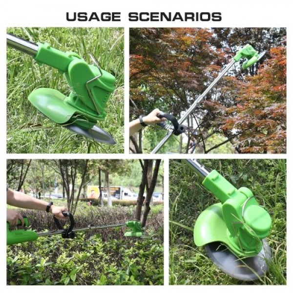 Electric Lawn Mower Rechargeable Li-ion Battery Cordless Grass Trimmer Auto Release Household Portable Garden Home Trimming Mach