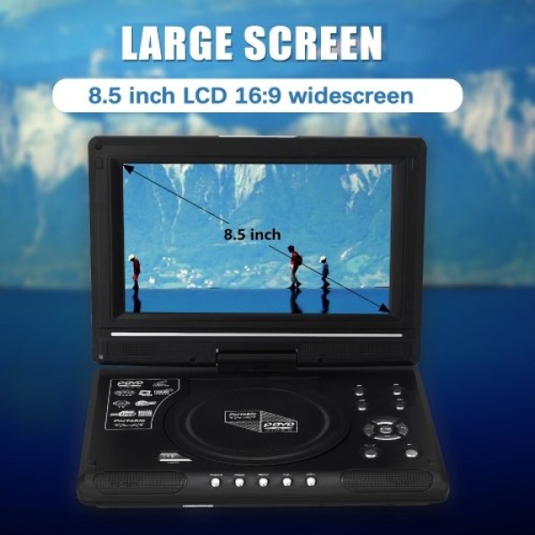 9.8inch High Denifition TV DVD Player Portable VCD MP3 MPEG Viewer with Game Handle and Compact Disc