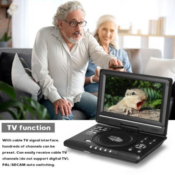 9.8inch High Denifition TV DVD Player Portable VCD MP3 MPEG Viewer with Game Handle and Compact Disc