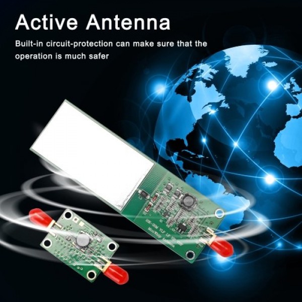 Mini-Whip 10KHz-30MHz 2Pcs Medium and Shortwave RTL‑SDR Active Antenna System Radio Receiver Electronic Component