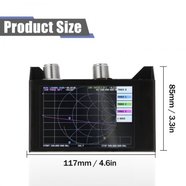4.0 Inch Touching Screen 3G Vector Network Analyzer SAA-2N NanoVNA V2 Antenna Analyzer Shortwave HF VHF UHF with Iron Housing