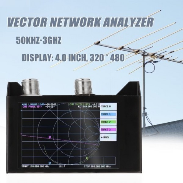 4.0 Inch Touching Screen 3G Vector Network Analyzer SAA-2N NanoVNA V2 Antenna Analyzer Shortwave HF VHF UHF with Iron Housing