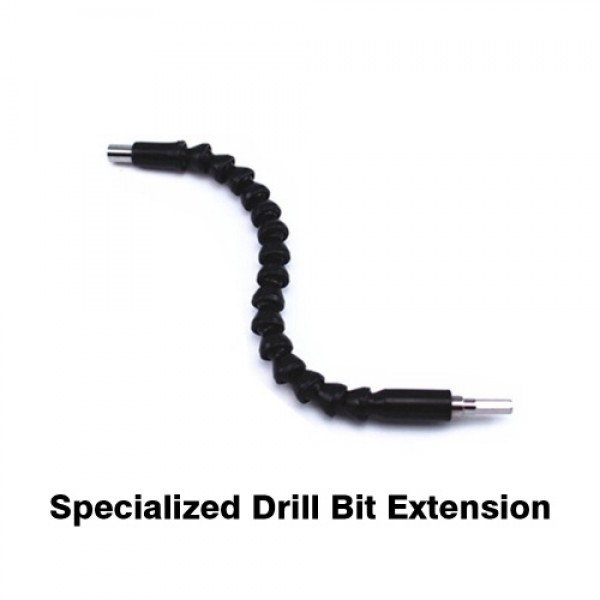 200mm Flexible Drill Bit Extension Flexible Shaft Extension Bits Soft Shaft Hexagon 1/4'' for Power Drills