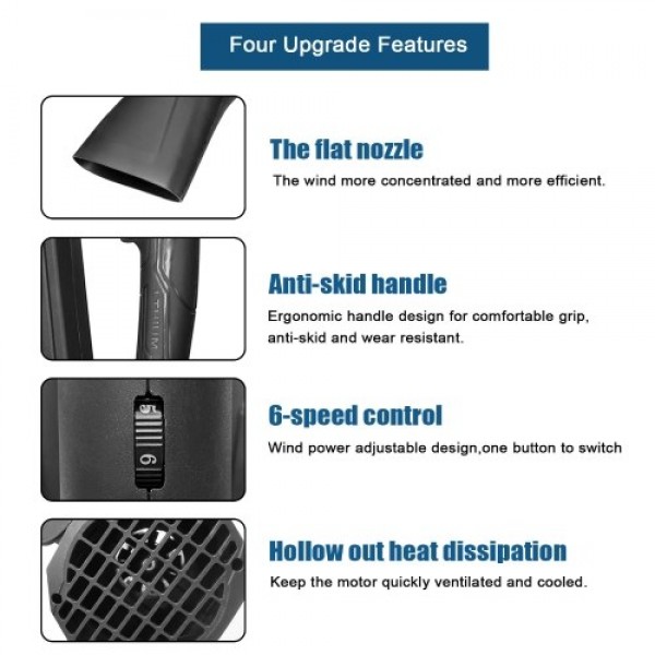 High-Power Electric Blower Dust Removal Fan Rechargeable Home Cleaner