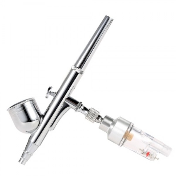 Professional Gravity-Feed Dual Action Airbrush Air Compressor Kit for Art Painting Manicure Craft Cake Spraying Model Air Brush 