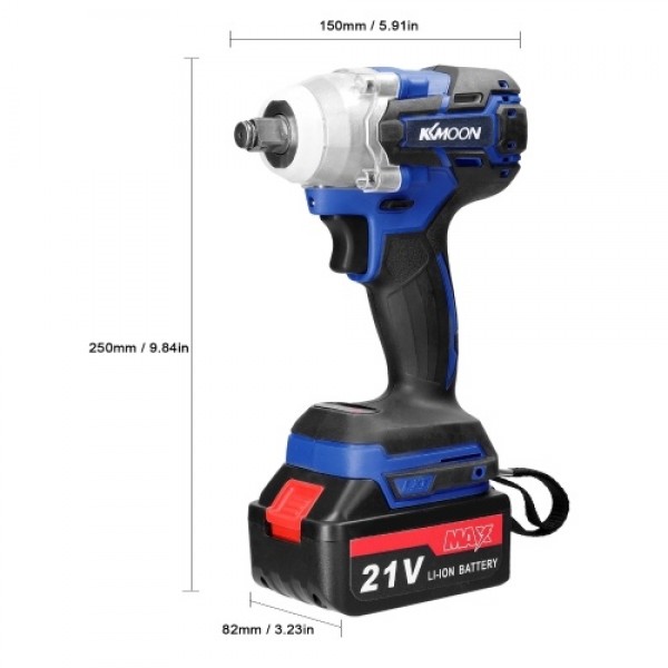 21V Cordless Electric Wrench Brushless Motor Stepl...