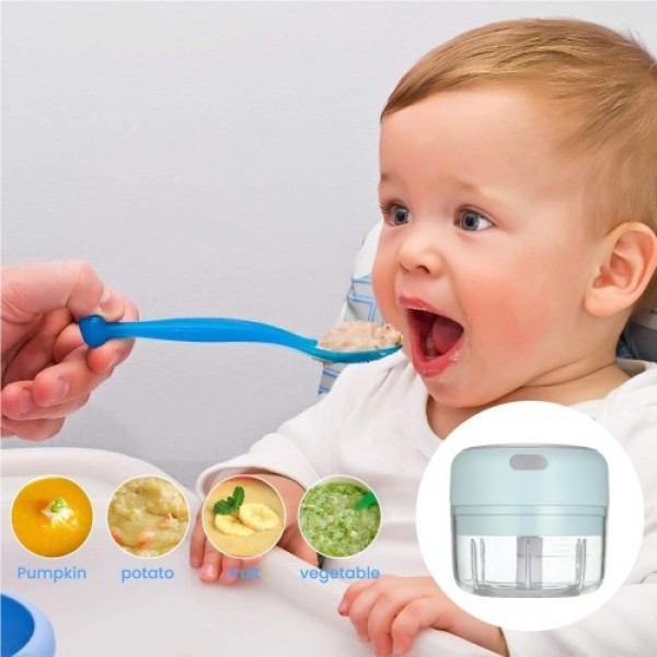 Electric Mini Garlic Chopper Food Slicer Portable Garlic Grinder Blender Food Processor For Pepper Chili Vegetable Nuts Meat 100