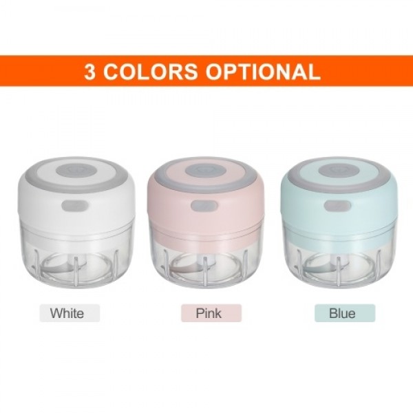 Electric Mini Garlic Chopper Food Slicer Portable Garlic Grinder Blender Food Processor For Pepper Chili Vegetable Nuts Meat 100