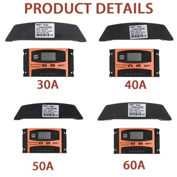 12 Voltage/24 Voltage Auto Recognized Solar Controller Solar Panel Battery Regulator Dual USB LCD Display Solar Controller