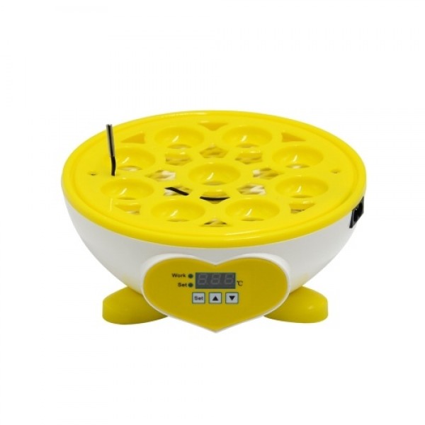 Compact Size Household 9 Eggs Incubator Digital Temperature Adjustable Hatcher Multifunctional Brooder