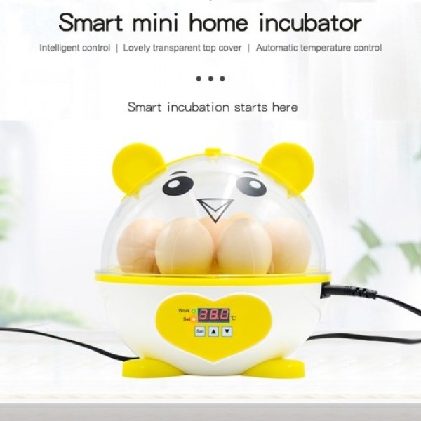 Compact Size Household 9 Eggs Incubator Digital Temperature Adjustable Hatcher Multifunctional Brooder