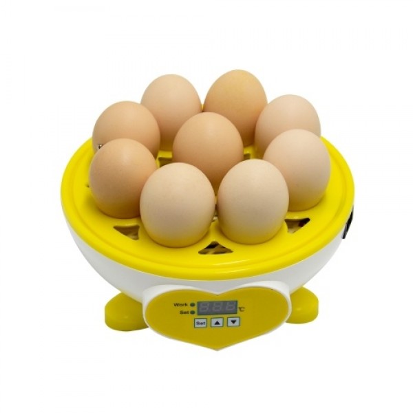 Compact Size Household 9 Eggs Incubator Digital Temperature Adjustable Hatcher Multifunctional Brooder