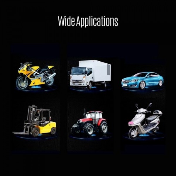12V/24V Battery Charger Intelligent Pulse Repair Type Charger with Digital Display for Car Cell Motorcycle Battery US Plug