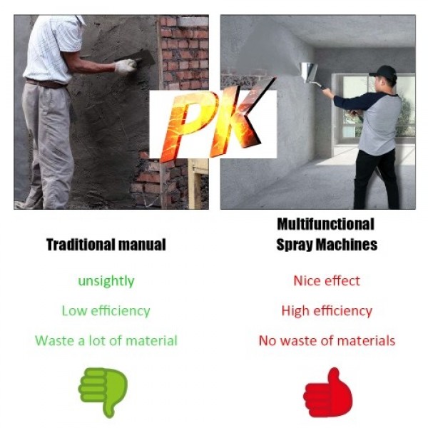 High Efficiency Roof Pneumatic Portable Multifunctional Spray Machines Cement Mortar Shovel Paint Sprayer Machine