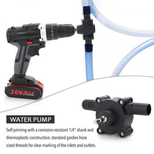 Portable Electric Drill Pump Self Priming Transfer Pumps Oil Fluid Water Pump