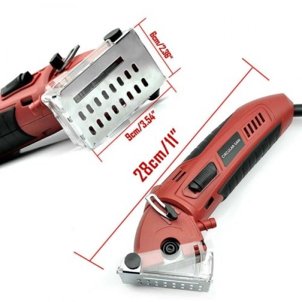 400W Mini Handheld Circular Electric Sawing Machine Cutting Tool Grinder with 3Blades Heavy Duty Electric Cut-Off Tool