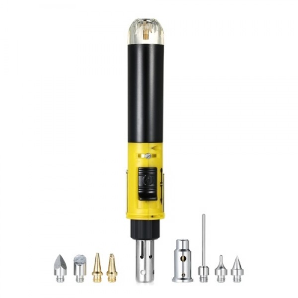 Gas Soldering Iron 12 in 1 Professional Pen Type Butane Gas Electric Soldering Iron Set Dual Function Flame Ignitor Welding Tool