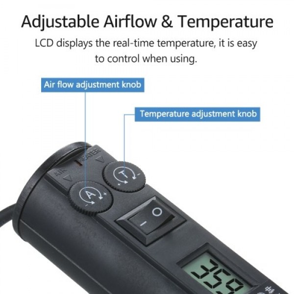 450W Portable Temperature-Controlled Soldering Heat Gun 450℃