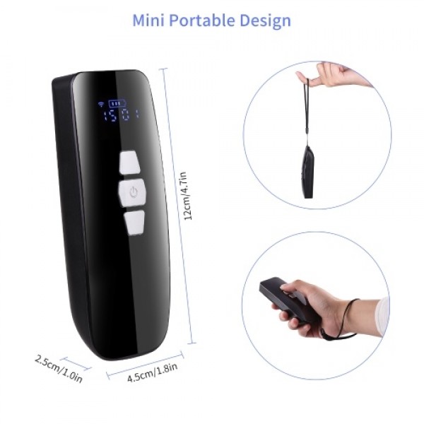 Aibecy Mini 1D Barcode Scanner 3-in-1 BT/2.4G Wireless/USB Wired Bar Code Reader with Screen Compatible with Windows Mac Android