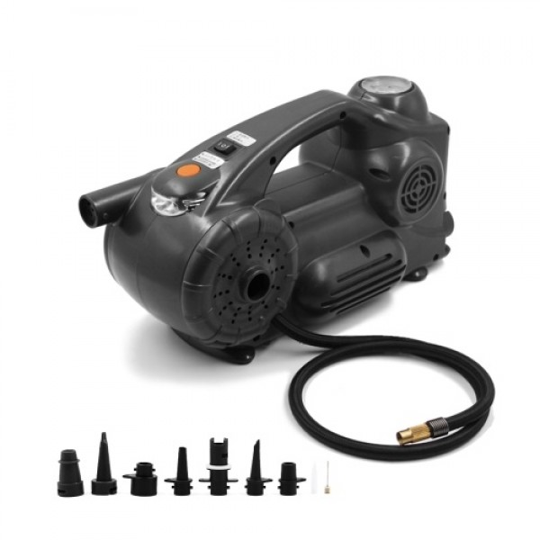 Portable Air Compressor Tire Inflator DC 12V 120PSI Electric Pump with Analog Pressure Gauge LED Light for Car Tires Motorcycle 