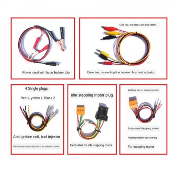 Automobile Ignition Coil Test Injector Solenoid Valve Idling Stepper Motor Instrument Tester