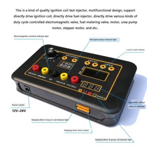 Automobile Ignition Coil Test Injector Solenoid Valve Idling Stepper Motor Instrument Tester