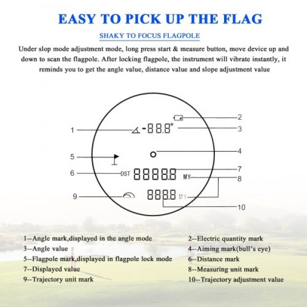 Golf Rangefinder with Slope Flag-Lock