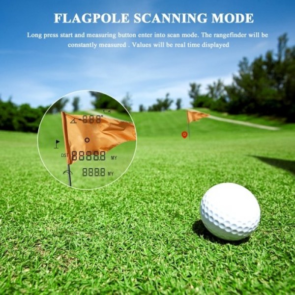 Golf Rangefinder with Slope Flag-Lock