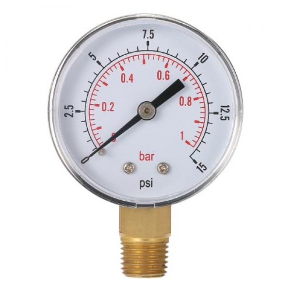 50mm 0~15psi 0~1bar Pool Filter Water Pressure Dia...