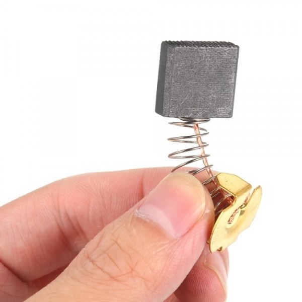 10 PCS Mini Black Carbon Motor Brushes Replacement Spare Parts with 25mm Spring and Copper Core for Generic Electric Drill Mill 