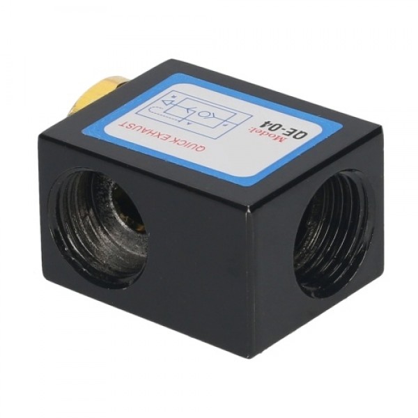 1/2-inch Quick Exhaust Valve One Way Pneumatic Air Flow Control Valve Aluminum Alloy