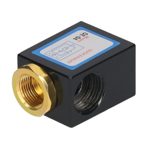 1/2-inch Quick Exhaust Valve One Way Pneumatic Air Flow Control Valve Aluminum Alloy