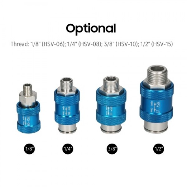 1/4-inch Hand Slide Valve Pneumatic Flow Control Valve Manual Aluminum Alloy Valve