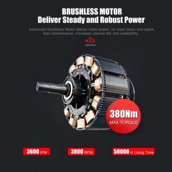 NANWEI Cordless Impact Wrench Kit Brushless Drill 1/2 &amp; 1/4 Inch Quick Chuck 380Nm Torque Fast Charger 4.0A Battery Variable
