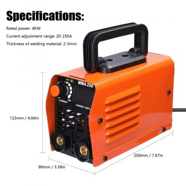MMA-250 Electric Welding Machine Household Metal Mini Manual Welding Machine Direct Current Welding Machine