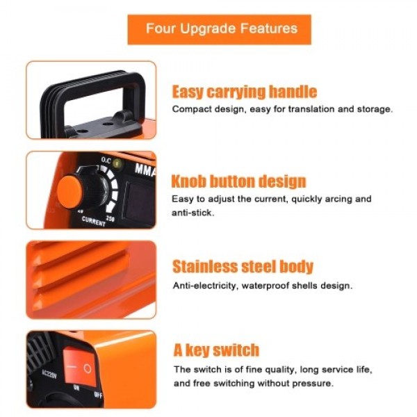 MMA-250 Electric Welding Machine Household Metal Mini Manual Welding Machine Direct Current Welding Machine