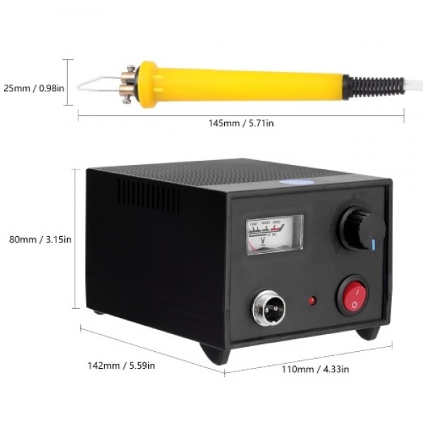 LH45-ZA1 Pointer Voltmeter Type Multifunctional Electric Gourd Wooden Pyrography Machine with 20pcs Heating Pen Heads