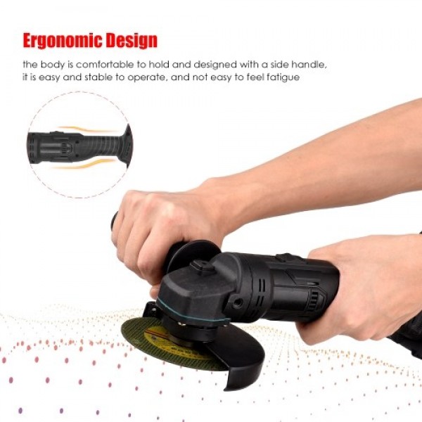 Battery-operated Electric Angle Grinder Portable Lithium Battery Grinder Machine Handheld Battery Grinder Tool with Li-ion Batte