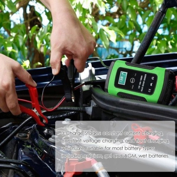 12V 6A Car Battery Charger Intelligent Fast Power Charging