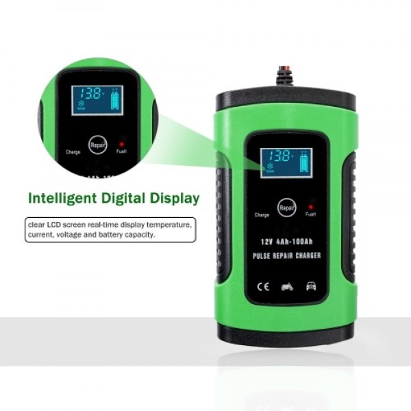 12V 6A Car Battery Charger Intelligent Fast Power Charging