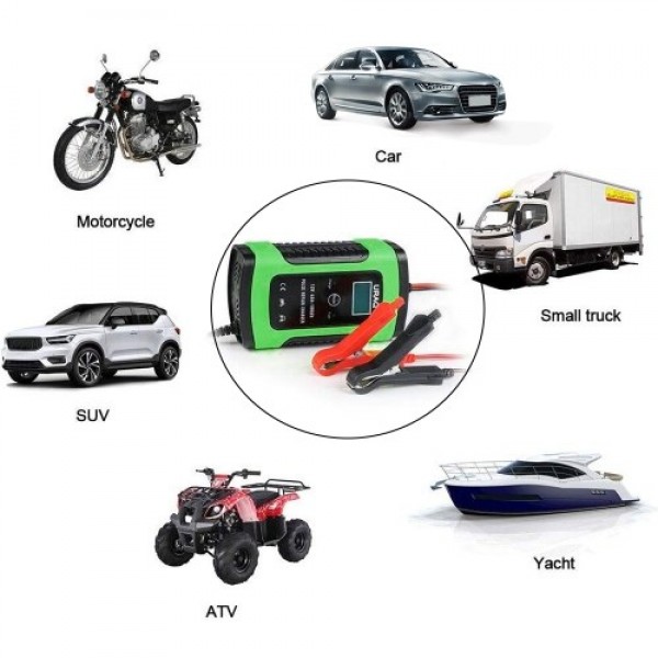 12V 6A Car Battery Charger Intelligent Fast Power Charging