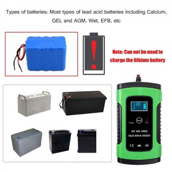 12V 6A Car Battery Charger Intelligent Fast Power Charging