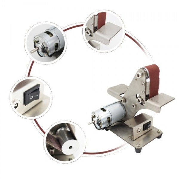 Mini Belt Sander Sand-belt Machine Desktop Sander Belt Sanding Grinding Machine Electric DIY Polishing Machine
