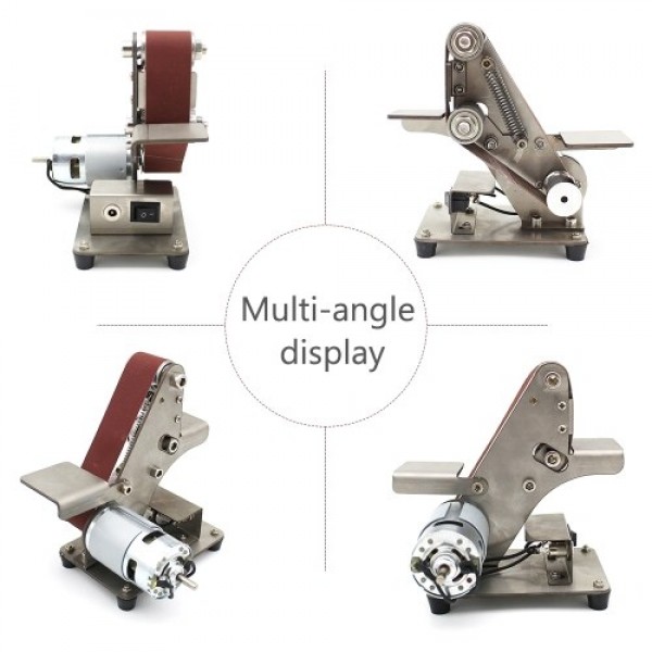Mini Belt Sander Sand-belt Machine Desktop Sander Belt Sanding Grinding Machine Electric DIY Polishing Machine