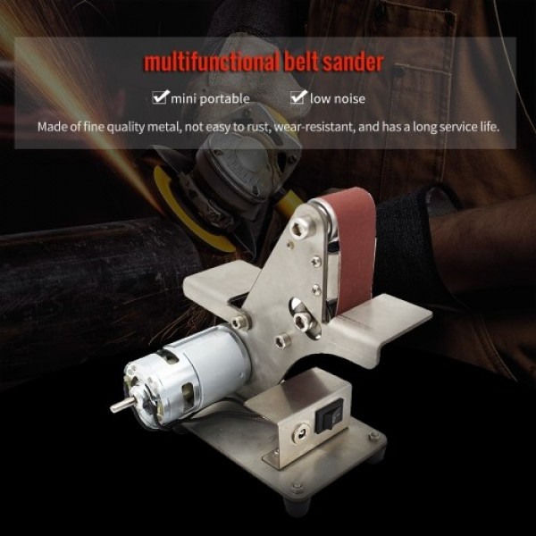 Mini Belt Sander Sand-belt Machine Desktop Sander Belt Sanding Grinding Machine Electric DIY Polishing Machine